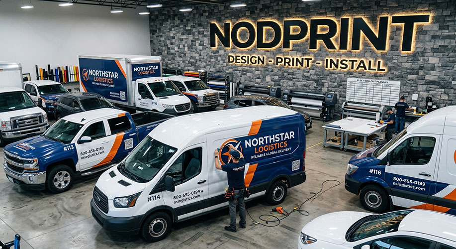 Commercial service vehicle branding